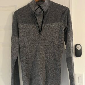 Nike Men's Charcoal Zip-Up Sweater